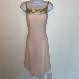 New Mugler square neck sequined bustier corset semi-sheer slip cutout dress